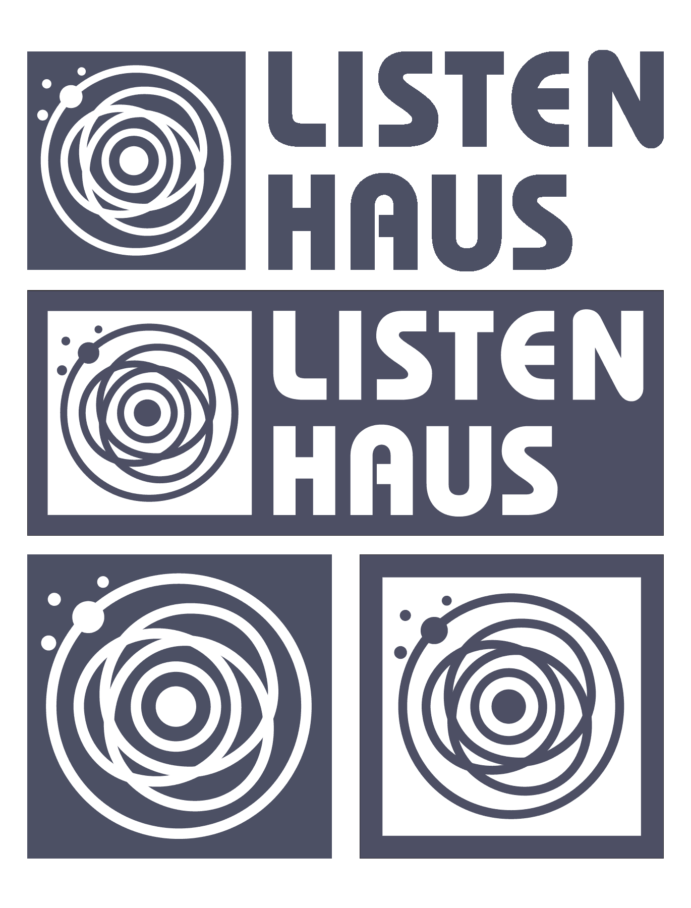 Listen Haus Logo Designs